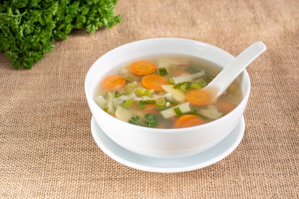 potraviny s vysokým obsahom sodíka - polievka